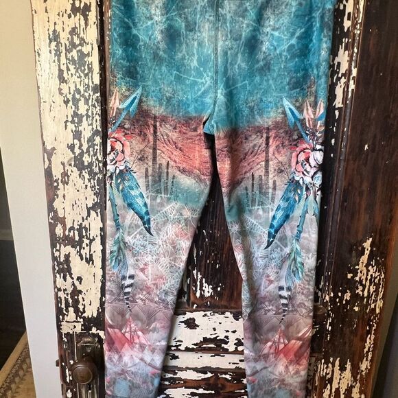 Evolution and Creation Southweatern Native American soft leggings. Size M EVCR - Picture 2 of 9